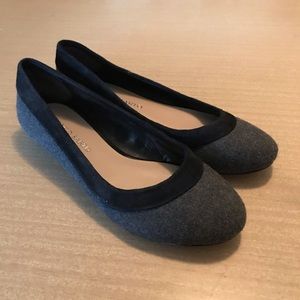 Franco Sarto L-Cindia Leather & Fabric Flats Shoes